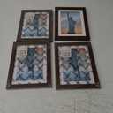 SESEAT 5x7 Picture Frames Wood Brown 4 Packs for Tabletop Display Wall Mount, Display Pictures 5x7 with Mat or 6x8 Without Mat