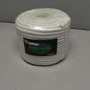 Braided White Cotton Rope (3/8 inch x 150 ft) Natural Soft Utility Rope