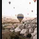 GEORHJ Poster Wall Art Print Canvas Print Painting Poster Hot Air Balloons Wall Picture Art Living Room Home Decor Modern Home and Bedroom Decoration 8x12inch (Solid wood)