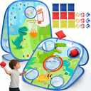 6-in-1 Dinosaur Bean Bag Toss Game - Outdoor Toys for Toddler 1-3, ABC Alphabet & Math Learning Active Play Toy - Indoor Backyard Party Game Beach Games