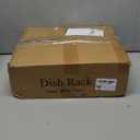 SAYZH Dish Drying Rack - Expandable Dish Rack for Kitchen Counter, Rust-Resistant Dish Drainer with Utensil Holder and Raised Guardrail, Kitchen Organizer for Cup and Bottle (White)