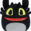 Black Dragon Plush, 11.8-Inch Soft Stuffed Animal Toy, Round Kawaii Plushie, Fantasy Creature Gift for Kids & Fans (Black Happy)