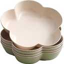 Wumuzai 5 Pack Small Dessert Bowls 21oz, 7 Inch Wheat Straw Snack Appetizer Plates, Pinch Prep Bowls for Cooking, Seasoning Spice Dipping Bowls Dishes, Reusable Cake Plates for Party BBQ (Beige)