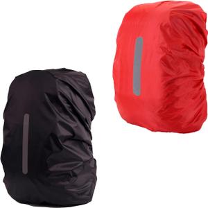 2 Pack Waterproof Rain Cover for Backpack,Backpack Rain Cover with Reflective Strip,Rucksack Rain Cover for Bicycling/Hiking/Anti-Dust/Anti-Theft/Camping/Traveling/Outdoor Activities 45L