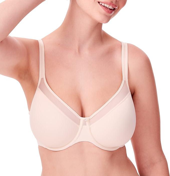 Bali Women's Underwire Bra, One Smooth U Ultra Light T-Shirt Bra, Convertible Bra 36C, Light Beige