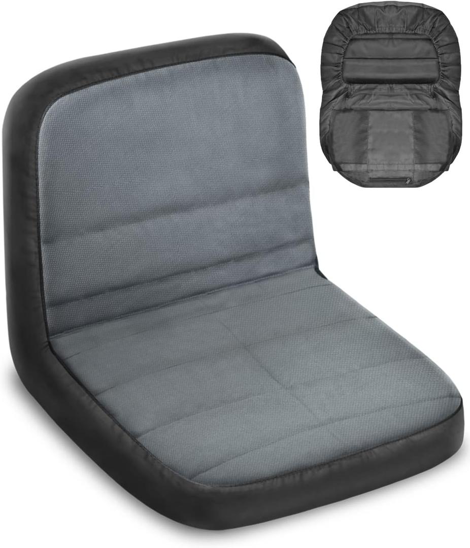 PACETAP Riding Lawn Mower Seat Cover, Durable Polyester Oxford Waterproof Seat Cover Compatible with John Deere, for Craftsman, for Cub Cadet, for Kubota(Gray,Medium)