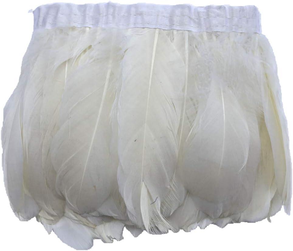 Sowder Duck Goose Feather Trim Fringe 2 Yards (Ivory)
