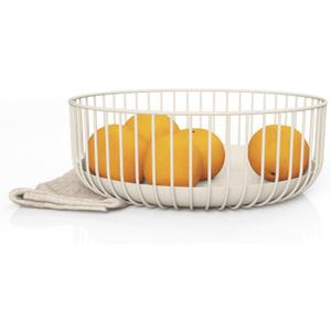 Wire FruitBowls -Stylish Metal Wire FruitBasket for Kitchens -Decorative Fruit and Veg Storage Holder - Ideal Kitchen Accessories for Modern Decor -Warm Gray, 1 Unit, H4xL11xW11 IN-Heavy Weight