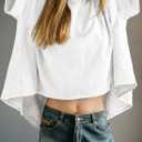 Dokotoo Summer Shirts 2026 Womens Solid T Shirts for Women Loose Oversized Tops Basic Tee (White, M)