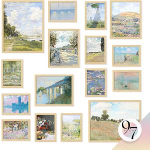 97 Decor Large 11x14 Claude Monet Wall Art - Claude Monet Prints For Wall Decor, Vintage Monet Poster For Room Aesthetic, Floral Impressionist Wall Art, Eclectic Famous Art Prints For Home (Unframed)