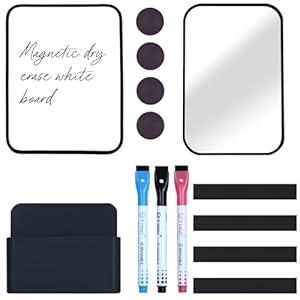 Denylo pro Magnetic Locker Accessories Kit Back to School Essentials Locker Organizer Supplies Includes Whiteboard Mirror Storage Box Dry Erase Marker and More for Back to School Essentials Pink (14 Pcs)