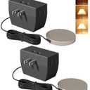 DEWENWILS 2 Pack Touch Dimmer Switch, Touch Pad Control with 3 Levels of Dimming, Dimmable LED/CFL Lights, and Incandescent Bulbs, Extension Cord, ETL Listed, Black