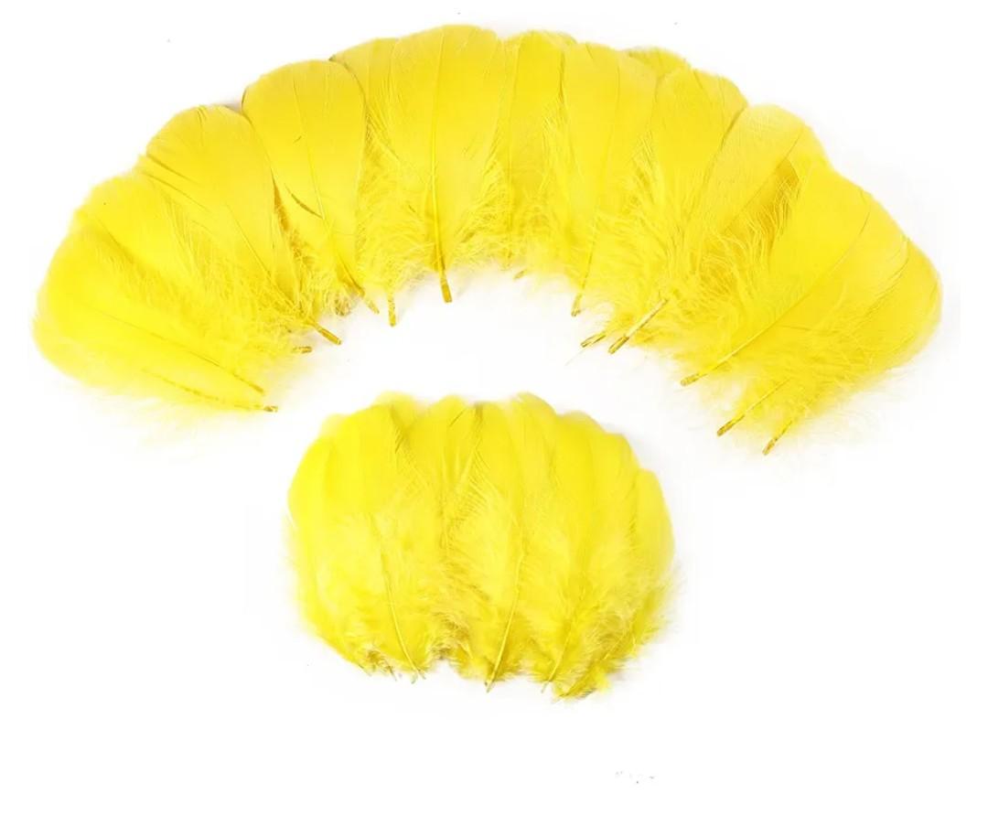 600pcs Yellow Feathers for Craft Wedding Home Party Decorations 