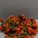 HyeFlora Bougainvillea Artificial Hanging Flowers Plants for Outdoors Decoration, 2pcs Faux Bougainvillea Vines Orange Fake Flowers Realistic UV Resistant Silk Flowers for Outside Planter Yard Porch