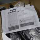 Coat Rack with Natural Marble Base, Metal Freestanding Coat Rack with 8 Hooks, 3 Adjustable Size Sturdy Coat Tree for Bags, Coats, and Hats for Entryway, Hallway, Bedroom, Office, Black