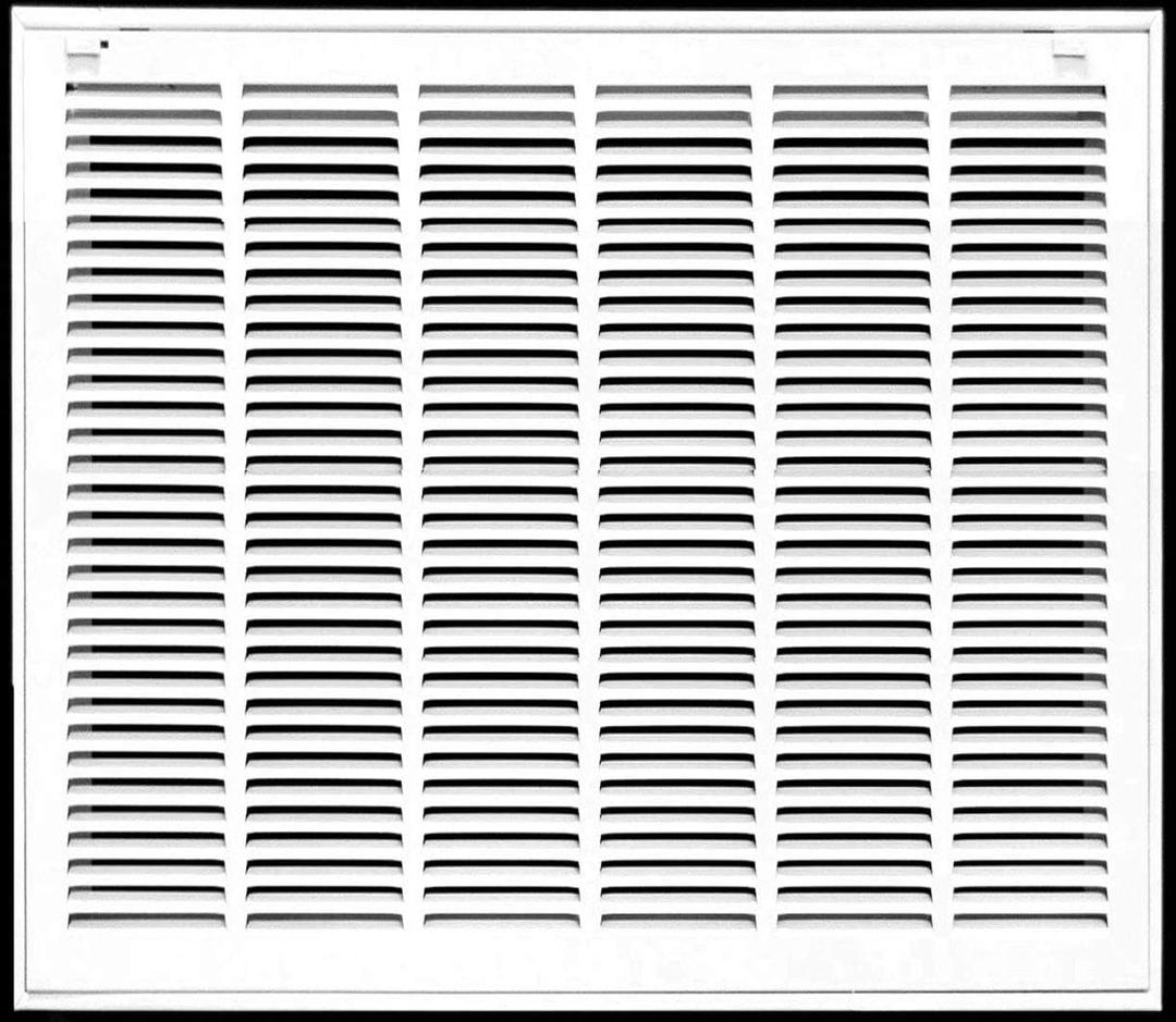 HVAC Premium 28 x 28 Duct Opening Steel Return Air Filter Grille, for 1-inch Filter, Removable Door, Flat Stamped HVAC Vent Cover Grille, Outer Dimensions 30.5 x 30.5