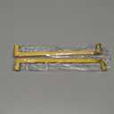 goldenwarm Gold Drawer Handles Square Cabinet Pulls - LSJ12GD256 Brushed Brass Furniture Pull Handles Stainless Steel Bathroom Hardware, 256mm Hole Centers, 2 Pack, 10in hole centers