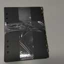 Leather Textured A5 Paper Card Dividers 6 Holes 12 Month Index Page Tab Divider for Travel Diary Binder Notebooks Journal Plan (12 Monthly Tabs)