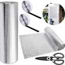 Supkiir RV Window Shade Reflective Insulation Roll, 20 Ft x 15.6 in DIY Double-Sided Aluminium Foil Heat Blocker, RV Sunshade Skylight Cover for Motorhome Car Truck Travel Trailer Attic Garage Door