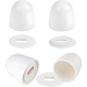 4 Packs White Toilet Bolt Caps, Toilet Bolt Covers Are Suitable for A Variety of Toilet Floor Bolts with Heights of 1.44 Inches or Less, Effectively Hides Bathroom Installation Marks