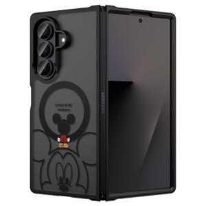 Threehundred for Samsung Galaxy Z Fold 7 Case Magnetic [Compatible with MagSafe], Cute Aesthetic Design Translucent Matte Military Grade Protection Hard Rugged Phone Case for Girls Women - Black