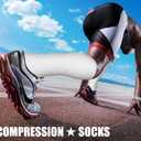 CHARMKING 3 Pairs Open Toe Compression Socks for Women & Men Circulation 15-20 mmHg is Best Support for All Day Wear