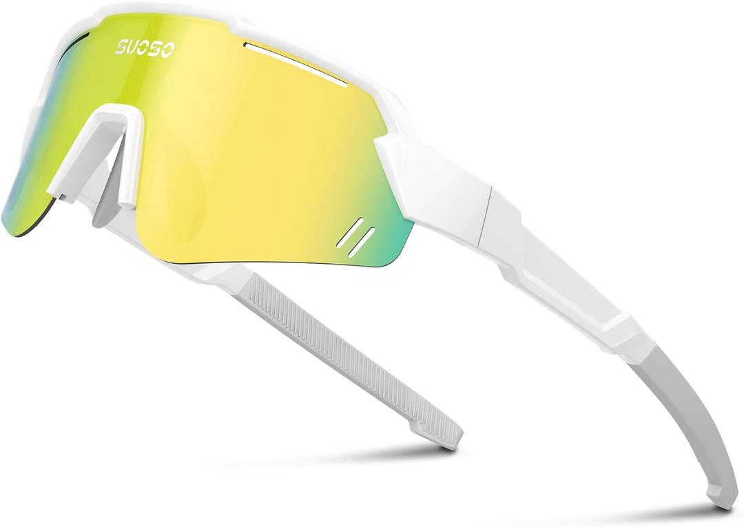 suoso Kids Sports Polarized Sunglasses: Youth Baseball Sun Glasses Cycling Glasses for Boys Girls Age 6-12 Lightweight TR90