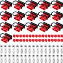 16 Pcs 50A Battery Quick Connect/Disconnect Plug Kit, Compatible with 6-12AWG Battery Cables, 12-36V Universal Connector for Car, Winch, Trailer