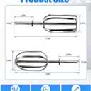 2 Pcs Mixer Beater Attachments, Stainless Steel Replacement Beaters Compatible with Sunbeam Mixmaster Vintage Stand Mixer