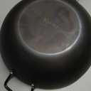 GreenPan Carbon Steel Wok 14, Flat Bottom, Durable Stir-Fry Pan, Pre-Seasoned Ready to Use, High Heat Retention, Induction, Ash Wood Handle, Kyoto, Black