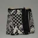 MINIDORA Womens Warm Reversible Pashmina Shawls Large Soft Winter Scarfs Jacquard Wraps for Evening Dresses (Style 3-black)