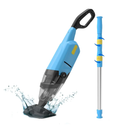 Cordless Pool Vacuum Cleaner for Above Ground Pool & In Ground Rechargeable Pool Vacuum Cleaner - 90 Mins Runtime, with 69" Telescopic Pole, Spa Vacuum for Hot Tub- Fast 3H Charge, Blue 