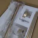 ASGYISA 8-Light Gold Candle Chandeliers Modern Farmhouse Ceiling Light Fixture Industrial Lighting for Dining Room Living Room Bedroom Kitchen Island Foyer