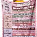 Granddaughter Gifts from Grandma Grandpa, Gifts for Granddaughter, Granddaughter Gift Ideas, to My Granddaughter Christmas Graduation Birthday Valentines Day Gift Throw Blanket 60" x 50"