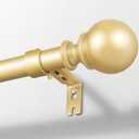 Zeerobee Curtain Rods for Windows 66 to 120, 1 Inch Adjustable Heavy Duty Gold Curtain Rod, Outdoor Indoor Room Divider Modern Drapery Pole, 66-120"