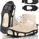 Ice Cleats Snow Grips, Anti-Slip Crampons Traction Lightweight Portable for Walking on Snow & Ice, Easy Step-in for Shoes/Boots (Small (US Men 3-4.5, Women 5-7))