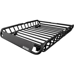 MaxxHaul Steel Roof Rack Cargo Basket, 46" x 36" x 4.5" Roof Top Carrier, Universal Fit for Cars, SUVs, Vans, and RVs, 150 lb Capacity, Weather-Resistant Easy-Install Cargo Storage (70115)