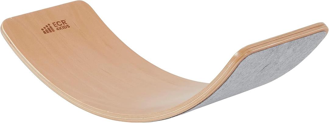 ECR4Kids Balance Board, Montessori Toy, Light Grey, 35.25" W x 8.5" D x 12" H