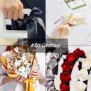 3 x 1-1/2" Wide x 100 Yards Wide Green Satin Ribbon Solid Fabric Ribbons Roll for Valentine's Day Crafts Chair Sash Gift Wrapping, Invitation Cards, Floral Sewing Party (Green)