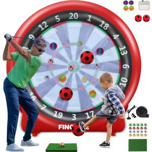 FINCOME Inflatable Dartboard Kick Darts Soccer Golf Dart Outdoor Game
6FT Giant Dart Board Throw Darts with Pump Outdoor Indoor Target Yard Games for Adults 20+Games