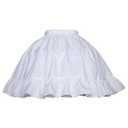 YULUOSHA Women Girls Crinoline Short Petticoat 2 Hoops Victorian Skirt Ball Gown Elastic Waist Underwear Half Slip Underskirt (One Size)