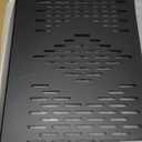 RIVECO 2 Pieces 1U Rack Shelves 19 Tray Cabinet Mount Vented Cantilevers for Network Equipment Shelf Mounting, 14 Inches 35CM Depth, Black 2 Pcs