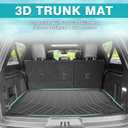 Mixsuper Cargo Liner for Ford Expedition Max/Lincoln Navigator L 2018-2024, All Weather Cargo Mat Rear Trunk Liner Behind The 3rd Row Seats Black