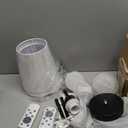 NIORSUN 19.9 inch Battery Operated Wall Sconce Set of 2,Black Rechargeable Wall Lights with 5200mAh Dimmable Detachable Bulbs and Remote,10 Colors Wireless Sconces for Bedroom Living Room Hallway