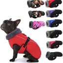 IECOii Extra Warm Dog Coat - Reflective Adjustable Jacket With Buckle Fleece Turtleneck for Cold Weather - Soft Winter Coat for Large Dogs