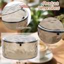 Coffee Filter Holder with Push-Button Lid, Gray Acrylic Filter Storage Basket Container Large Capacity Coffee Pod & Paper Filter Storage Organizer for Counter Coffee Bar Accessories Decor