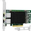X540T2 Dual 10GbE RJ45 Ports Converged Ethernet Adapter for Servers and Desktop PCs. Intel X540AT2 10Gb/s Ethernet Controller, PCIE x8 to 2X 10Gbps RJ45 Ports NIC Card, for Storage & Gaming (X540T2)
