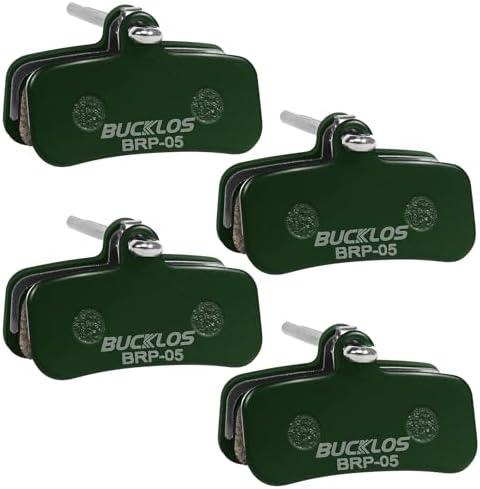 BUCKLOS Bike Disc Brake Pads - Bicycle Disk 4 Piston Pads for Shimano D02S D03S Saint Deore XT XTR SLX Zee/Tektro/TRP for Mountain Bike/Road Bike/Ebike/MTB