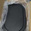 Anzoymx Stainless Steel Bathroom Trash Cans 1.8 Gallons Small Garbage Can with Pop up Lid, Metal Narrow Wastebasket, Slim Waterproof Litter Trash Bins Set for Bedroom, Toilet, Office (Black)