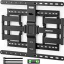 MonTEK Ultra Slim TV Wall Mount for 43-90 Inch TVs | 1.1" Thin Low Profile Full Motion Bracket | Dual Swivel Articulating Arms with Tilt | Max VESA 600x400mm | Holds 132lbs | Fits 16"/18" Studs